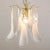 Gold Petal Suspension Lamp in Murano Crystal and White Glass, Italy, 1990s For Sale - Image 8 of 13