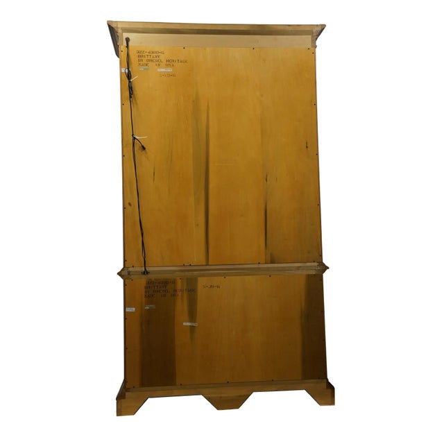 Drexel Heritage Brittany Collection Solid Cherry Country French 62" Listed Display Curio Cabinet 322-438-6 For Sale - Image 9 of 13