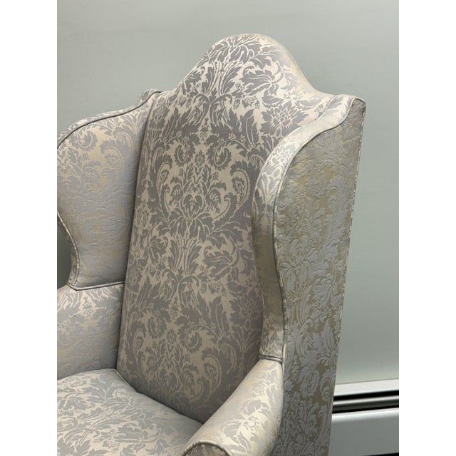 1990s Vintage Southwood Traditional Wingback Chair For Sale - Image 5 of 12
