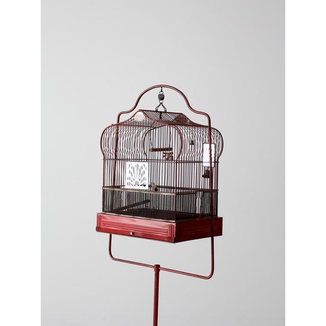 Antique Crown Bird Cage With Stand Chairish