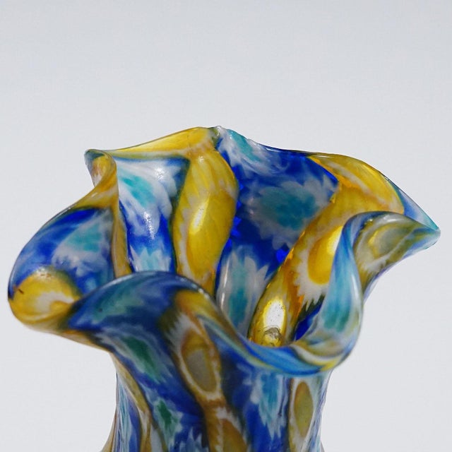 Fratelli Toso Antique Millefiori Vase, Fratelli Toso Murano ca. 1920s For Sale - Image 4 of 6