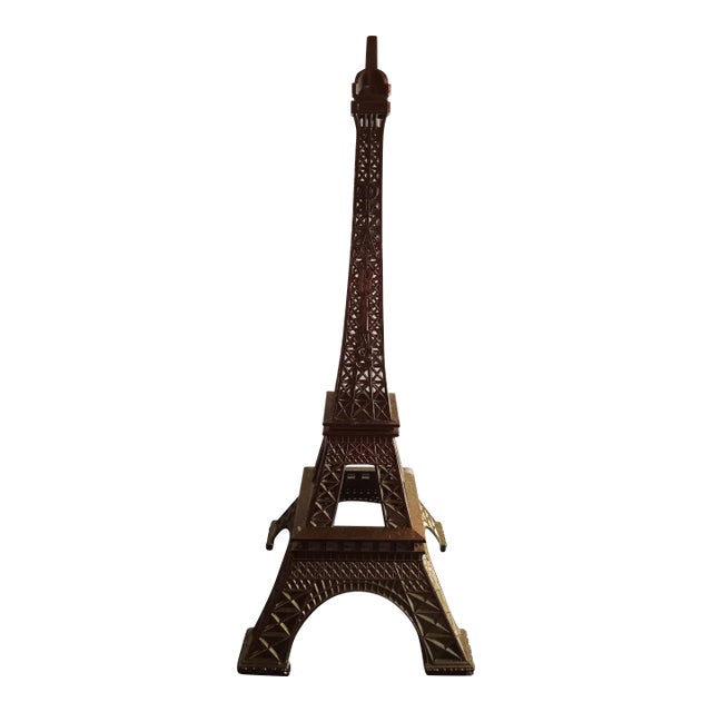 Bronze Metal Filigree Eiffel Tower 3D Model For Sale