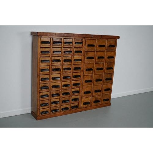 Industrial Dutch Beech & Pine Workshop Cabinet, 1950s For Sale - Image 5 of 18