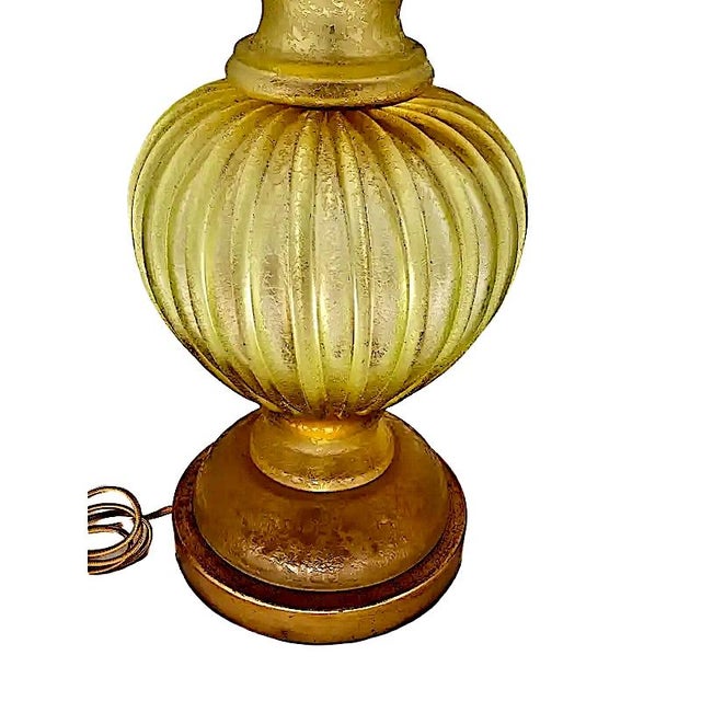 Wood 1960s Venetian Glass Table Lamp by Seguso for Marlbro Lamp Company For Sale - Image 7 of 7