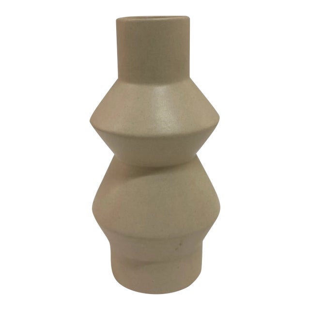 Modern Form Matte Glaze Natural Vase For Sale
