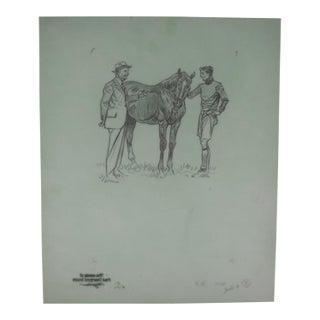 Paul Brown Polo Pencil on Acetate Drawing 11 For Sale