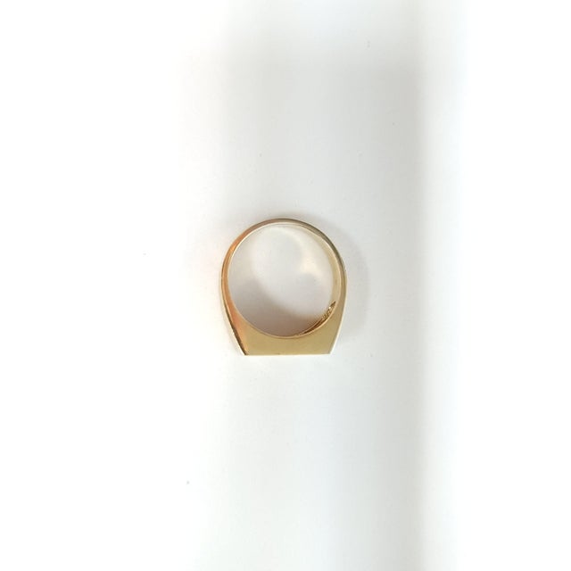 2020s Three Stone Diamond Wedding Band with Brushed Satin Trim, Size 10.5 For Sale - Image 5 of 5