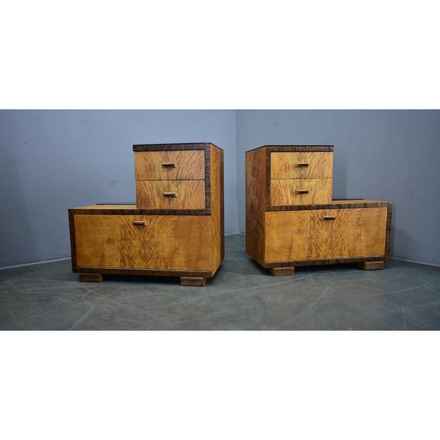 Art Deco Bedside Tables, Czechoslovakia, 1939, Set of 2 For Sale - Image 3 of 18