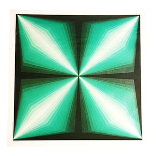 Tomas Abal, Tempo Lineare, Square Print on Canvas For Sale