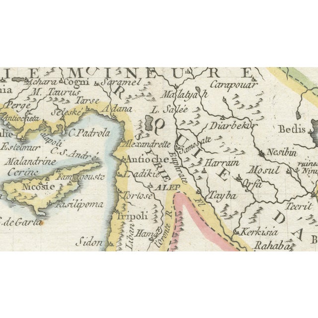 Ottoman Empire Asia Map by La Porte, Paris, 1779 For Sale - Image 4 of 11