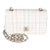 White Multicolor Calfskin Tweed Print Mini Rectangular Flap Bag For Sale