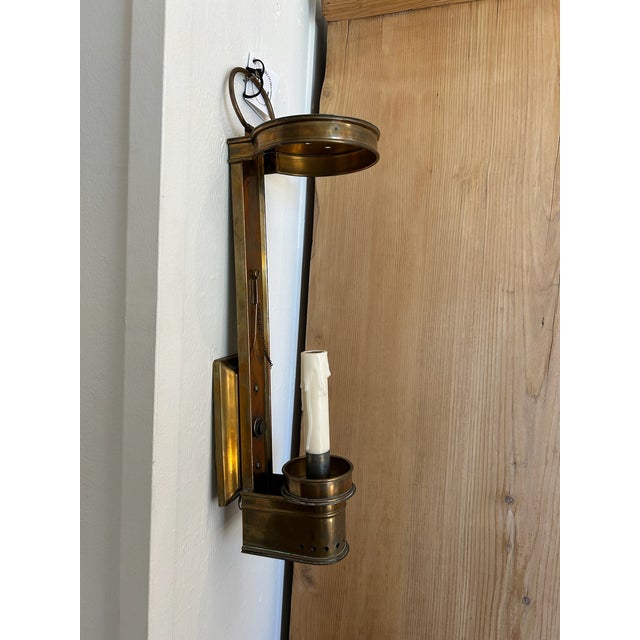 Vintage Brass Wall Sconces With New Wiring - a Pair For Sale In Los Angeles - Image 6 of 11