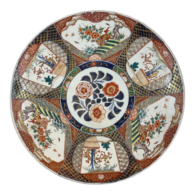 Asian Large Ceramic Platter For Sale