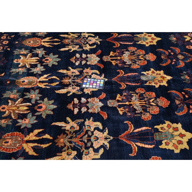 Asian Antique Antique Mohajeran Sarouk Rug 9'5'' X 13'5'' For Sale - Image 3 of 10