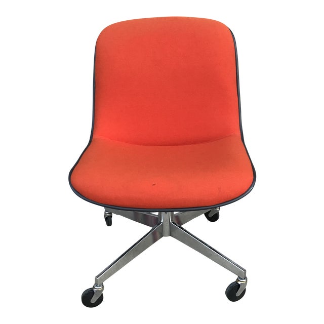 1970s Vintage Steelcase for Knoll Orange Office Chair Chairish
