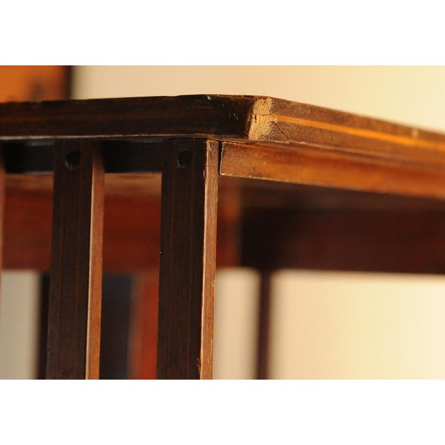 Antique Victorian Revolving Tabletop Bookcase with in-Lay Flame Mahogany For Sale - Image 13 of 15