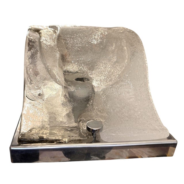 1960s Italian Carlo Nason for Mazzega Murano Glass Wall Sconce / Flush Mount For Sale In Los Angeles - Image 6 of 7