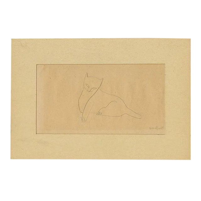 "Cat Sketch" Figure Drawing by Wouyart For Sale