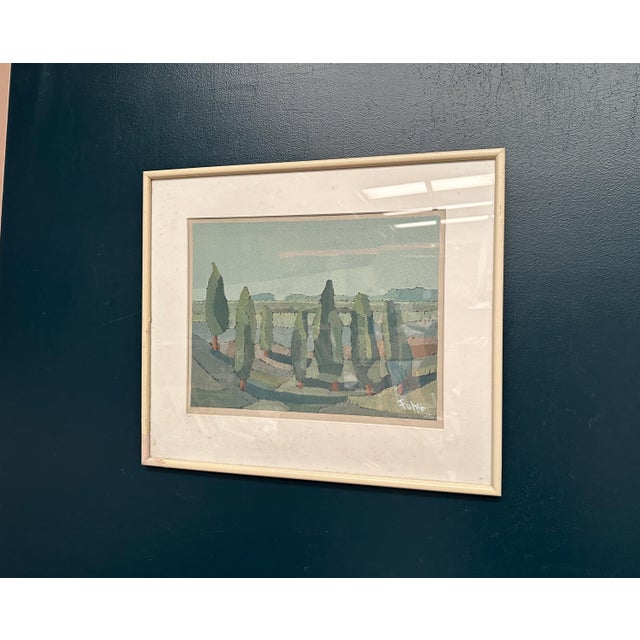 Gunnar Fohlin, Trees, 1960s, Oil on Paper, Framed For Sale - Image 16 of 18