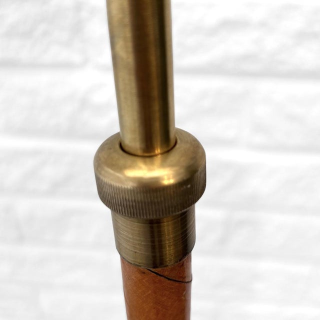 Swedish Modern Floor Lamp in Brass and Teak, Sweden, 1930s For Sale - Image 11 of 17