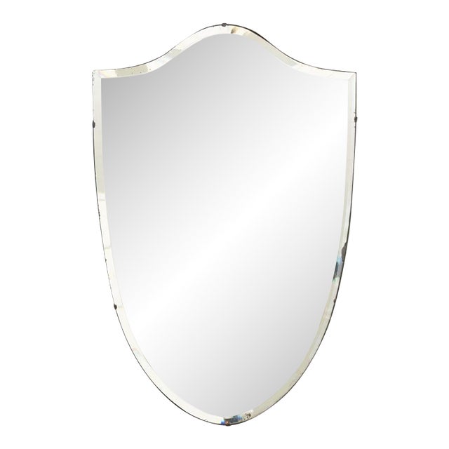 1940s French Shield Mirror For Sale