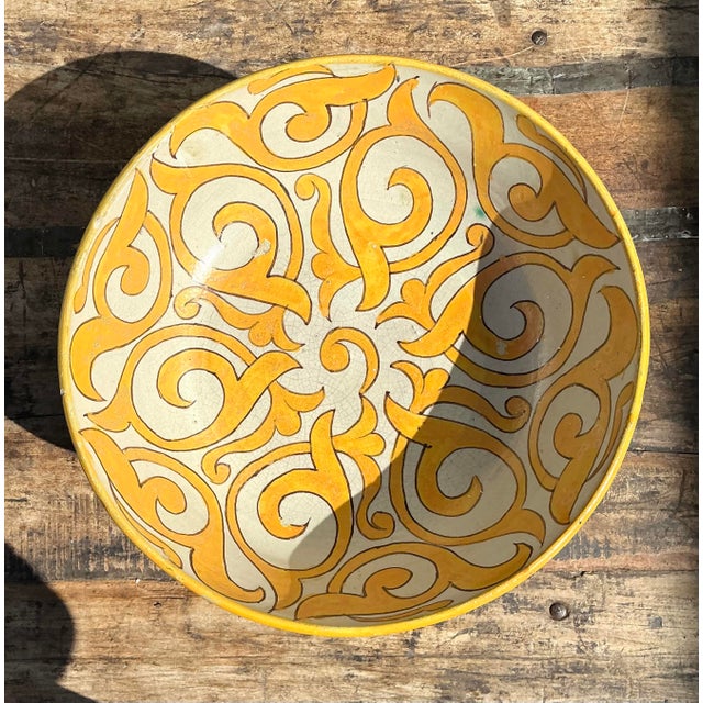 Ceramic Vintage Italian Glazed Ceramic Bowl For Sale - Image 7 of 12