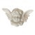 1960s Vintage Boho Hollywood Regency White Ceramic Angel Wall Sculpture For Sale