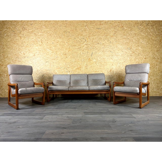 1960s/70s Teak Sofa (3-seater) & 2 Armchairs (Easy Chairs) by Holstebro Møbelfabrik A/S Item: 3-seater sofa and 2...