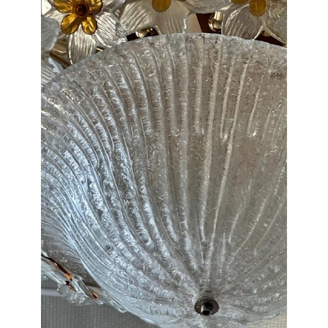 Large Murano Rose Window Chandelier, 1960s For Sale - Image 9 of 13