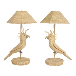 Mario Torres Cockatoo Table Lamps - A Pair For Sale