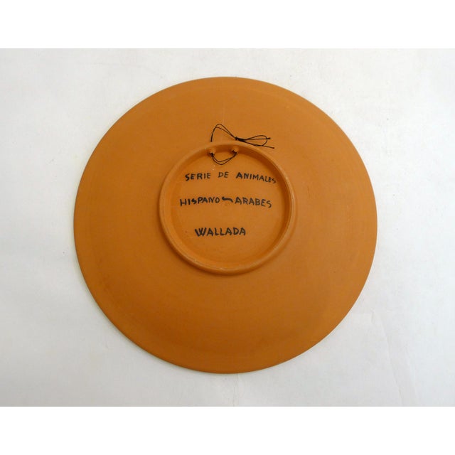 Decorative Griffon Wall Plate in Terracotta and Cloisonné Enamel from Studio Wallada, Spain, 1980s For Sale - Image 3 of 12