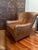 Vintage Henredon Leather Club Chair & Ottoman – Ralph Lauren Upper East Side Townhouse Style For Sale In Chicago - Image 6 of 11