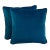 Contemporary Italian Turquoise Blue Velvet Pillows - A Pair For Sale