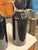 Pair of Black Murano Glass Cone Form Lamps For Sale - Image 4 of 7