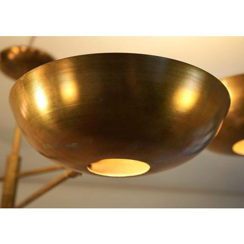 Orbitale Brass Chandelier by Silvio Piattelli For Sale - Image 6 of 18