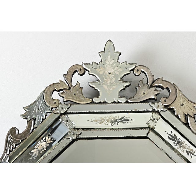Transparent Italian 19th Century Venetian Mirror For Sale - Image 8 of 17