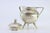 Tripod-Shaped Silver Sugar Bowl with Engravings and Lid with Spherical Knob For Sale - Image 5 of 8