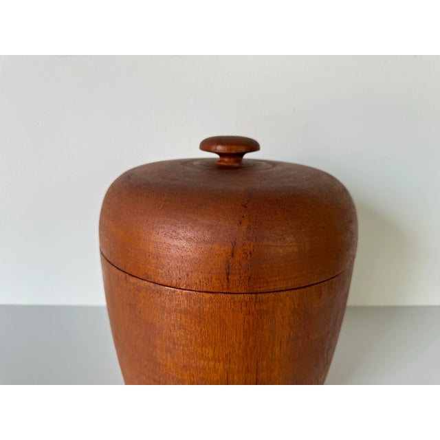 1980s Mid-Century Danish Modern Teak Wood Ice Bucket For Sale - Image 5 of 11