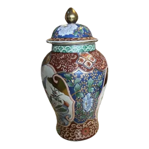 21st Century Hand Painted Asian Ginger Jar