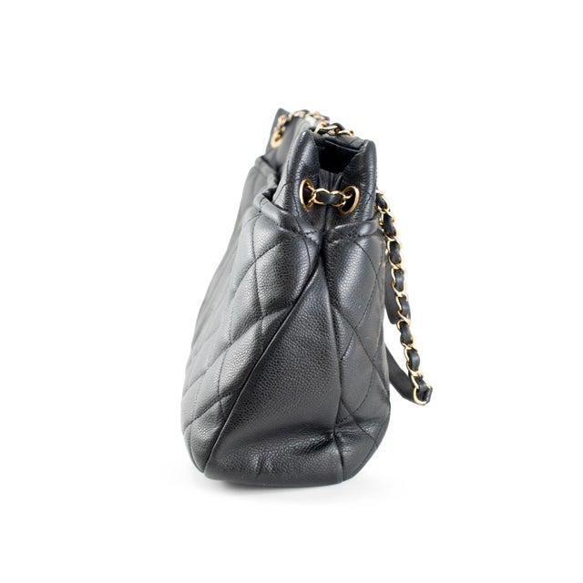 Chanel Timeless Soft Shopper XL Tote Caviar Leather Black Gold-Tone Hardwear Bag For Sale In Houston - Image 6 of 17