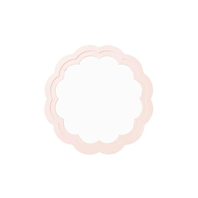 Contemporary Fleur Home Audubon Peony Circle Mirror in Frosted Petal, 24x24 For Sale - Image 3 of 3