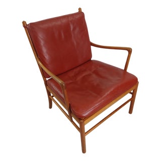Fully Restored Colonial Chair in Cherry by Ole Wanscher for P. Jeppesen, 1970s For Sale