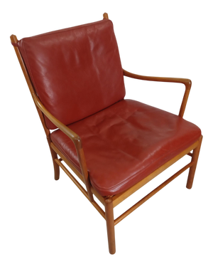 Fully Restored Colonial Chair in Cherry by Ole Wanscher for P. Jeppesen, 1970s