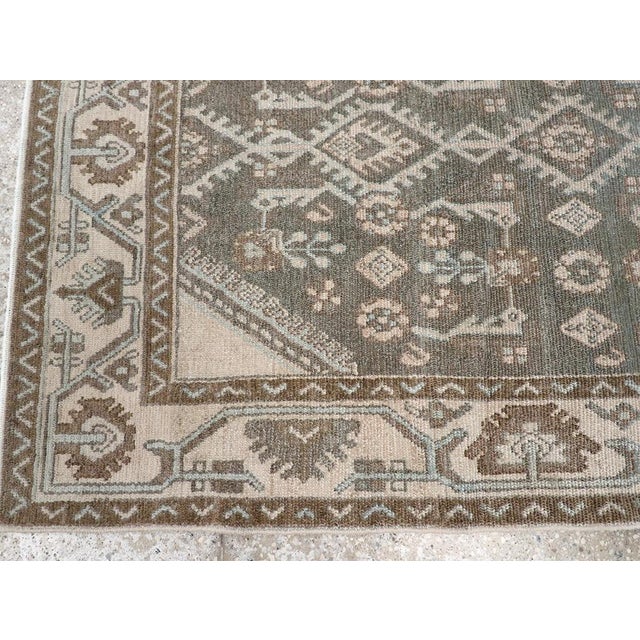 Mid 20th Century Galerie Shabab Collection Mid-20th Century Persian Malayer Throw Rug For Sale - Image 5 of 8
