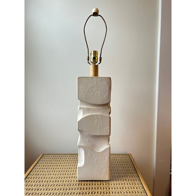 Large Abstract Plaster Table Lamp Casual Lamps of California For Sale - Image 9 of 9
