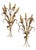 Vintage Italian Gilt Tole Wheat Candle Sconces / Holders, a Pair For Sale
