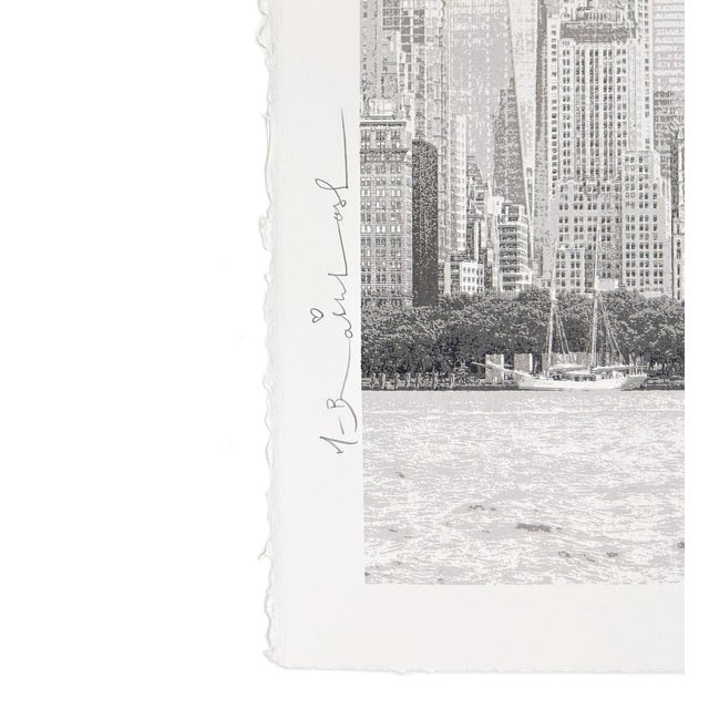 Color screen print on hand torn archival art paper. Hand signed by Mr. Brainwash lower left. Hand numbered 24/28 lower...