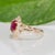 Red 1.5Ct Gia Certified Burma Ruby Ring With Earth-Mined Diamonds: Solid 14k Gold, Size 6.75 For Sale - Image 8 of 10