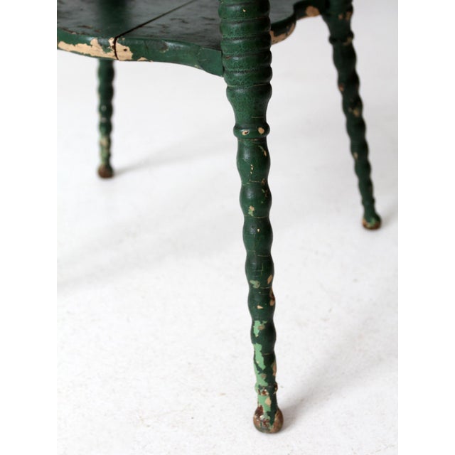 Antique Green Accent Table For Sale - Image 9 of 12