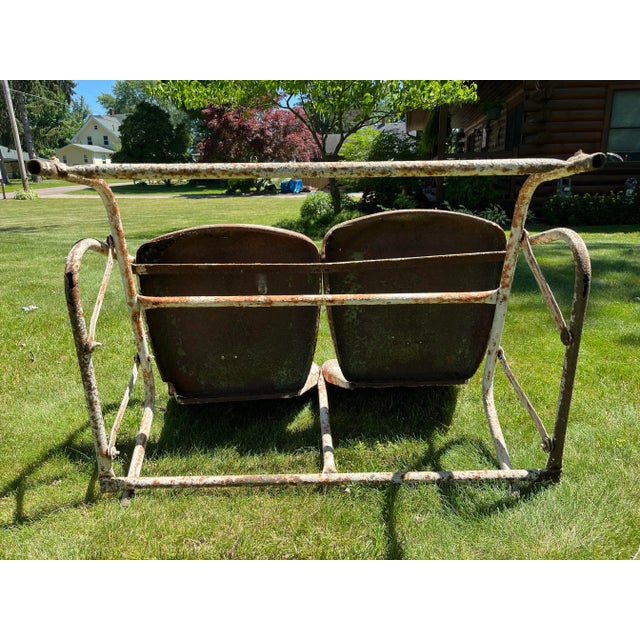 Mid 20th Century Mid 20th Century Metal Motel Glider For Sale - Image 5 of 6